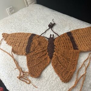 Handmade Crochet Butterfly Top